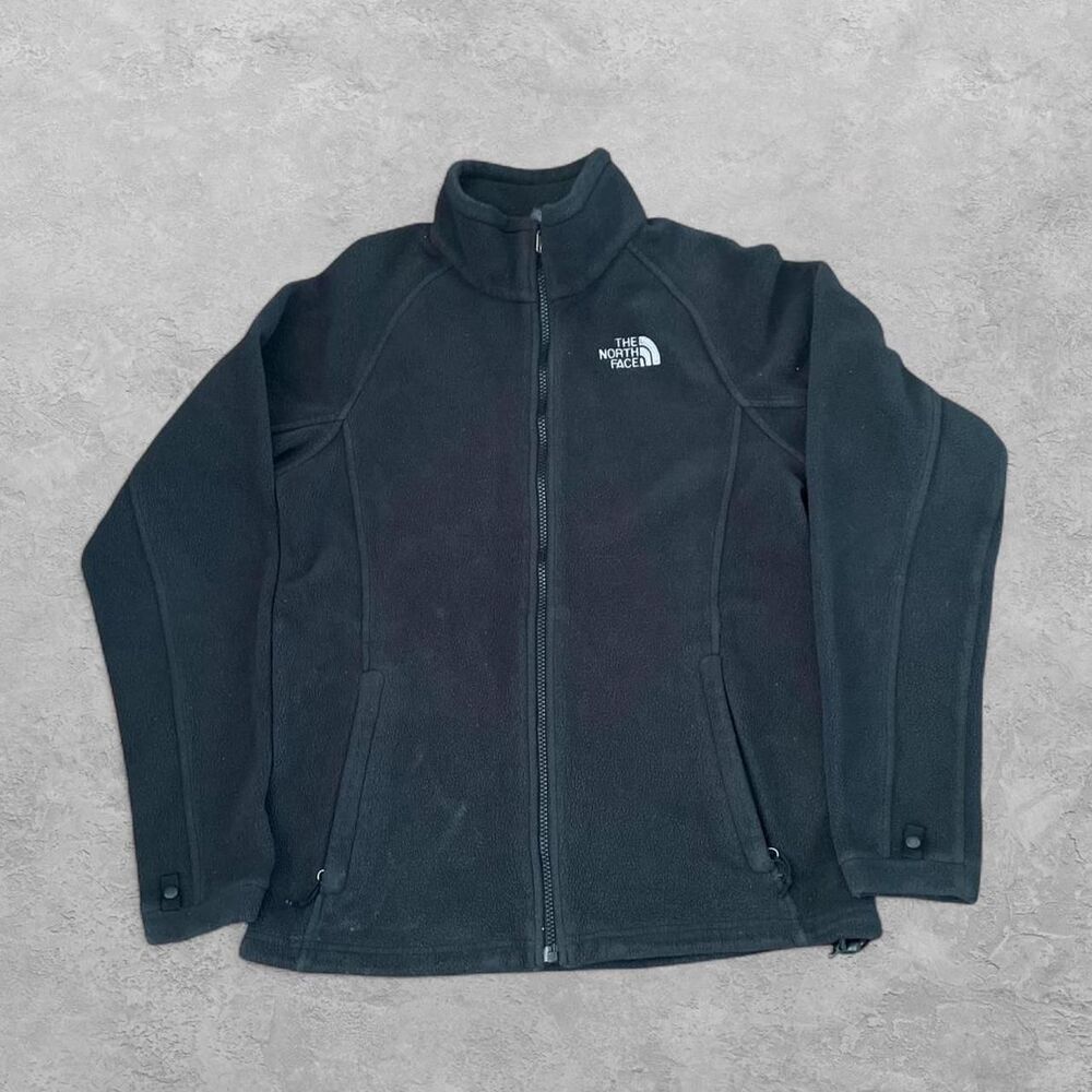The North Face Fleece Jacket Black M Full Zip Pockets Gorpcore